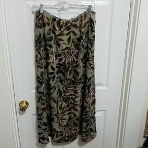 Burnt out velvet skirt